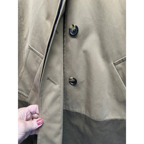 Club Monaco Trench Coat Women 00700945 Tan Brown Cuffs Small Lagenlook Small - Picture 4 of 10